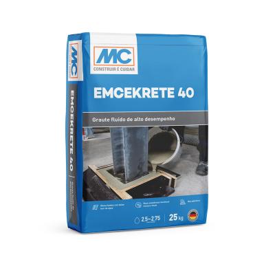 Grout Autonivelante alta resistencia inicial e final Emcekrete 40 (25Kg) - Mc Bauchemie