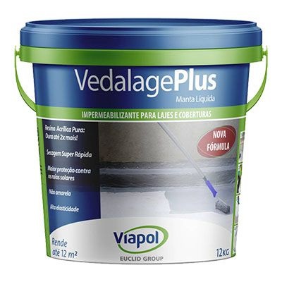 Manta Liquida Impermermeabilizante Viapol Vedalage Plus Concreto (12 Kg)