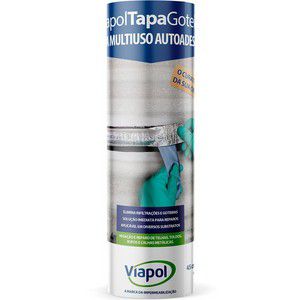 Fita Autoadesiva Aluminizada Tapa Goteira (45 Cm X 10 M) - Viapol