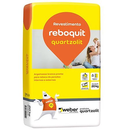 Argamassa pronta para Reboco Reboquit (20 kg) - Quartzolit