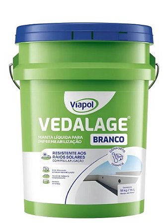 Manta Liquida Acrílica Vedalage Branco (18 Kg)- Viapol