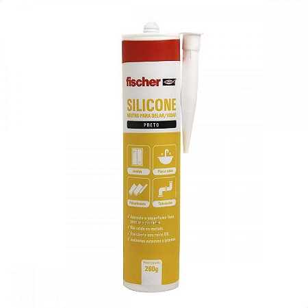 Silicone Neutro Preto Fischer 260G