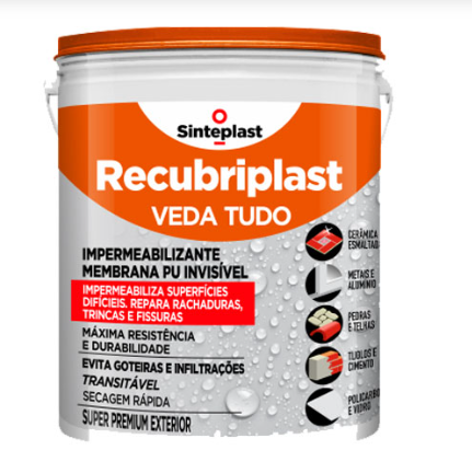 Impermeabilizante Veda Tudo PU Incolor (900g) - Recubriplast