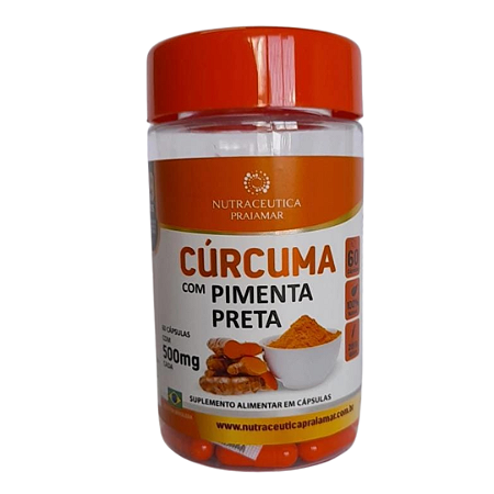 Cúrcuma Com Pimenta Preta 60cps de 500mg