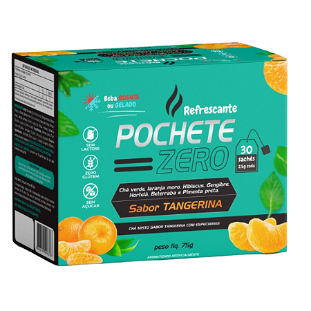 Chá Pochete Zero Sabor Tangerina - 30 Sachês