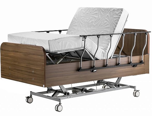 Cama Hospitalar Motorizada Residencial Veneza com Elevação do Leito Completa