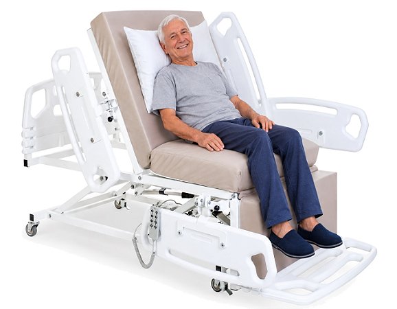Cama Hospitalar Elétrica Motorizada Que Vira Poltrona com Elevação de Altura do Leito - Pilati