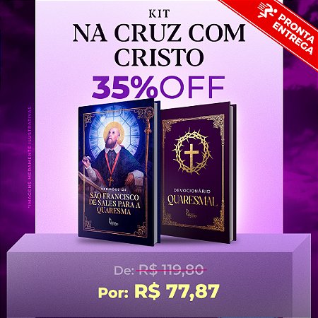 [35% OFF] Kit Na Cruz com Cristo