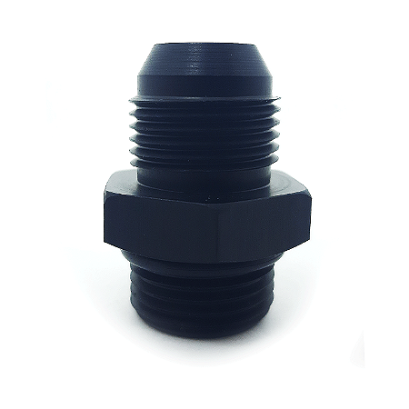 NIPLE 10 AN X 10 AN O-RING CONEXÃO ALUMÍNIO - PRETO