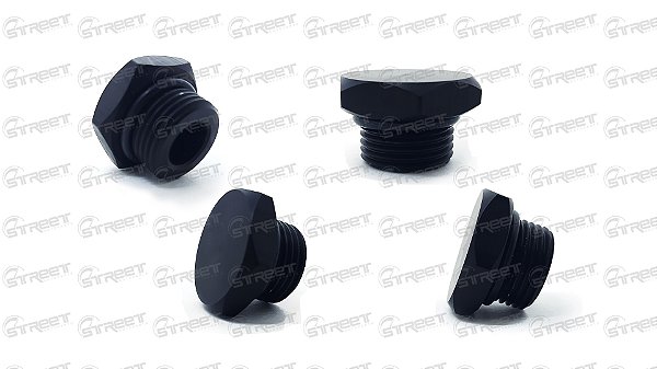 TAMPÃO PARA ROSCA 8 AN | AN 8 ALUMÍNIO - PRETO