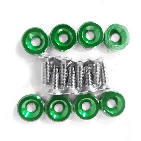 Kit Arruelas E Parafusos M6 Alumínio Anodizada