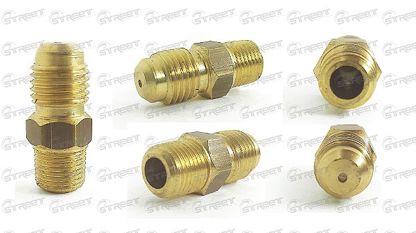 NIPLE AEROQUIP1/8 NPT X 4 AN LATÃO - 1,5MM