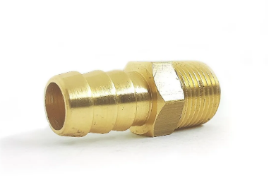 2 Adaptador Espigão Rosca Macho 3/8 X Mangueira 1/2 Em Latão
