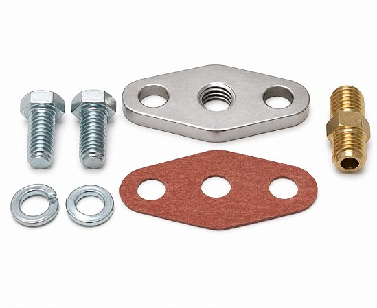 Flange Da Entrada De Óleo Turbina T3 Com Niple E Junta