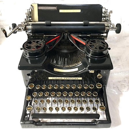 FUNCIONANDO - Máquina De Escrever Datilografia ROYAL 10 ano de 1924 Typewriter MADE IN USA