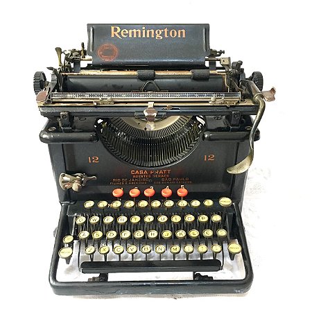 FUNCIONANDO - Máquina De Escrever Datilografia Remington 12 Ano de 1922 Typewriter MADE IN USA