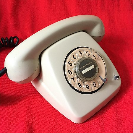Telefone de disco antigo creme clássico Standard Elétrica - Decoração