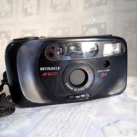 Funcionando Câmera Automática Mirage AF-9000 com  Flash Analógica