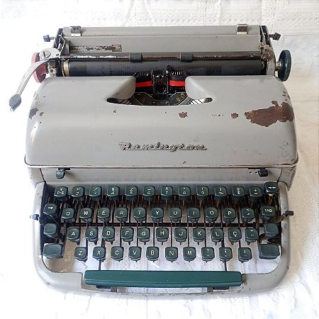 FUNCIONANDO - Máquina De Escrever Datilografia REMINGTON Década de 1950