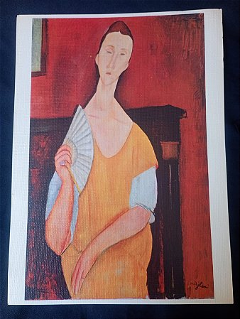 Modigliani - Retrato de Mme. Zorobovska - impresso Fine Art