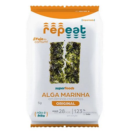 Snack De Alga Marinha Crocante Original 5g - Não É Frito