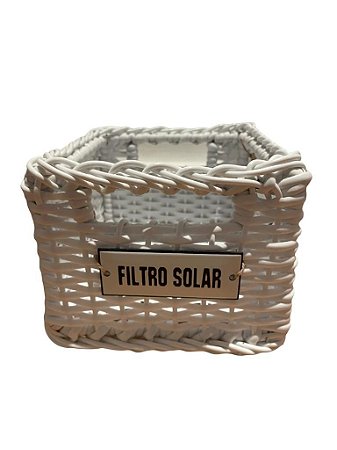 Cesto Pequeno Branco (Filtro Solar, Amenidades)