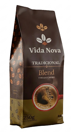CAFÉ VIDA NOVA TRADICIONAL BLEND 250g - 100% ARÁBICA SANFONADA