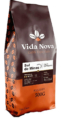 CAFÉ VIDA NOVA ESPRESSO SUL DE MINAS 500g GOURMET