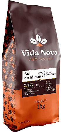 CAFÉ VIDA NOVA ESPRESSO SUL DE MINAS 1Kg AROMA FRUTADO