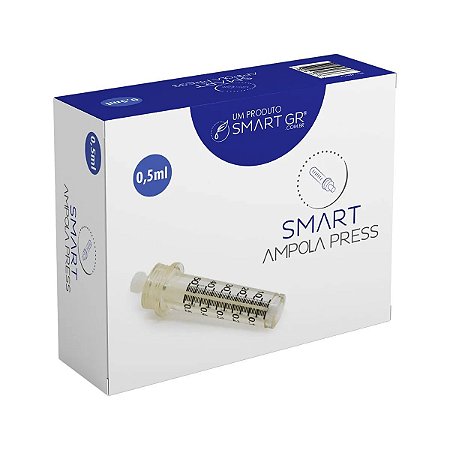 Ampola Seringa Descartável para Caneta Pressurizada Smart Press - 0,5 mL - Smart GR