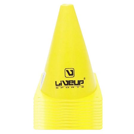 Cone De Agilidade 18 cm Amarelo - LIVEUP SPORTS