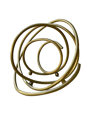 Escultura Orbital Dourada