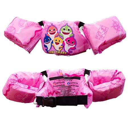 Boia colete Baby Shark Rosa