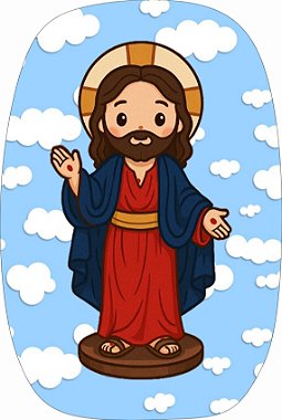 Naninha Devocional Jesus das Santas Chagas – Almofada Infantil Católica | Mamanu Baby