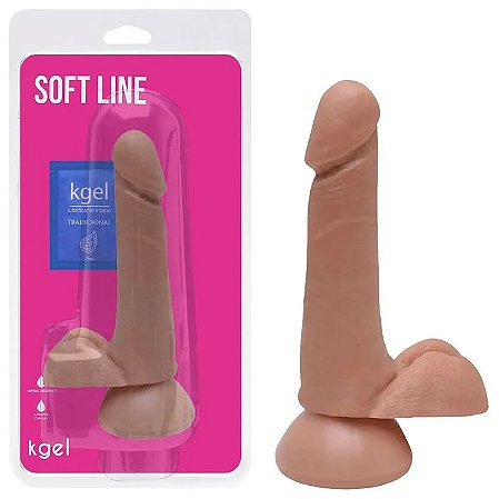 Prótese Com Escroto E Ventosa 17,5 x 3,8 cm - Kgel