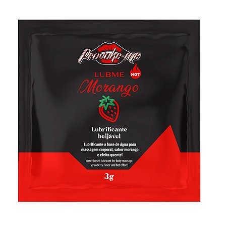 Lubrificante Morango Hot Beijável Sachê 3g - Provoke Me