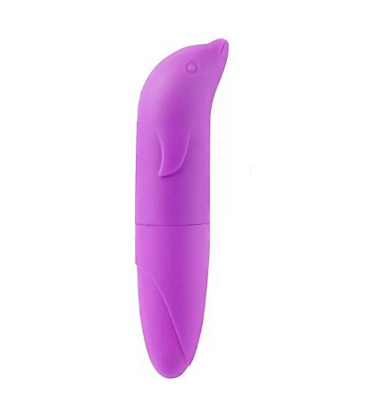 Vibrador Golfinho Com Toque Aveludado 12 cm - Sensual Love