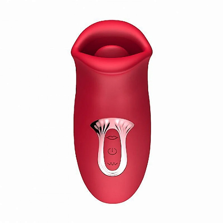 Vibrador de Pulsação em Formato de Boca 2 Vibrações e 10 Pulsações - General Import