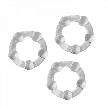 Kit Anéis Penianos Silicone com 3 Unidades 3,7cm - General Import