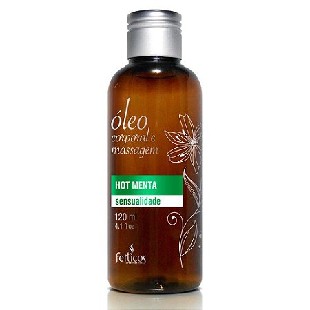 Óleo Aromático Para Massagem Hot Menta 120ml - Feitiços