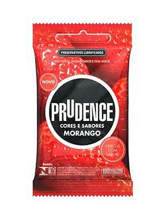 Preservativo Prudence Morango Com 3 Unidades