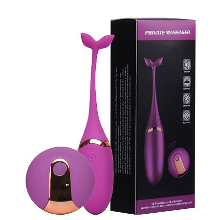 Vibrador Rabo De Peixe 10 Vibrações Recarregável Com Controle Sem Fio - Importado