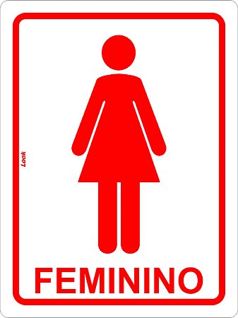 Placa Sinalização Sanitário Feminino