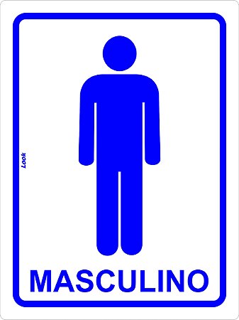 Placa Sinalização Sanitário Masculino