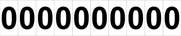 Placa de Sinalização Numeral 0 Cartela com 10 peças