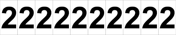 Etiqueta de Identificação Numeral 2 Cartela com 10 peças