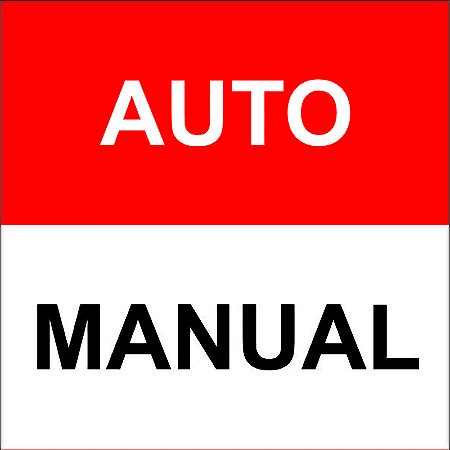 Etiquetas de Sinalização Indicação Auto ou Manual