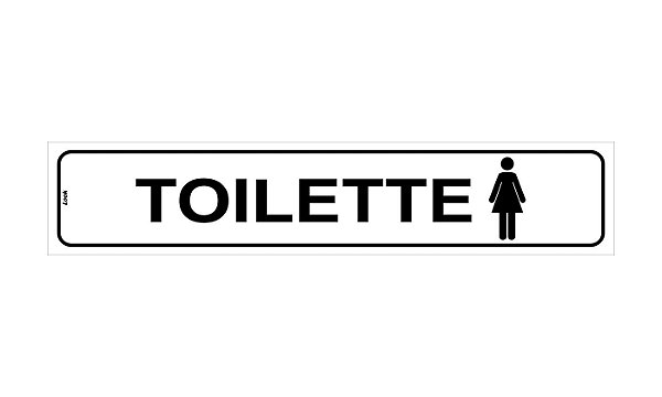 Placa de Sinalização Toalete Feminino para Porta