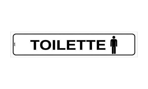 Placa de Sinalização Toalete Masculino para Porta