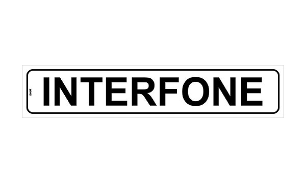Placa de Sinalização Interfone